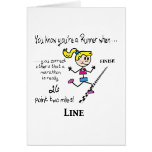 Cartão para o corredor de maratona