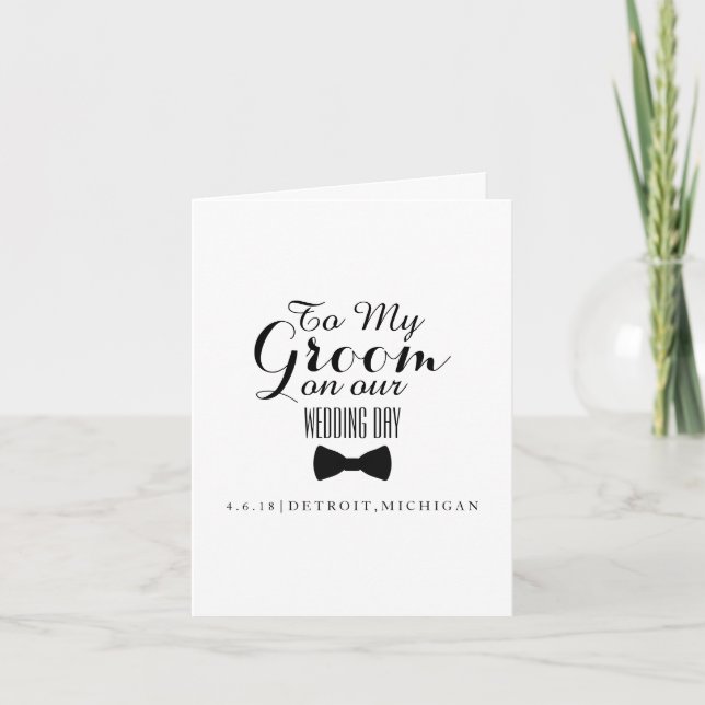 Cartão | Para o Dia de Casamento (Frente)