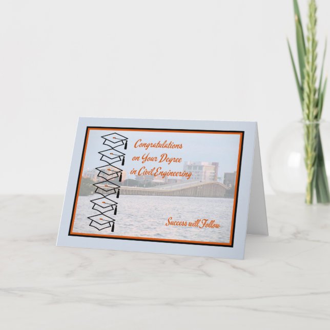 Cartão para o diploma na engenharia civil (Frente)