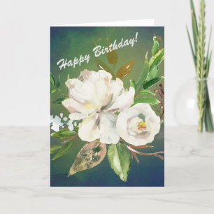 Cartão PARA O Feliz Aniversário dela com flores adoráveis