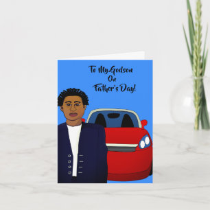 Cartão Para o Meu Afilhado Dia dos Pais Afro-Americano