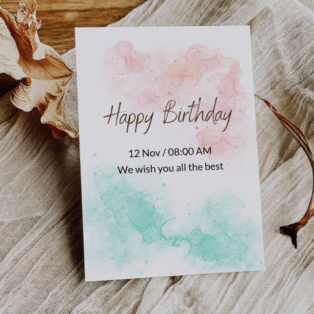 Cartão Para o meu bebê feliz aniversário, amor (To My Sweetest Babe Happy Birthday, Love Card)