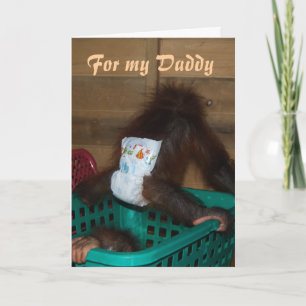 Cartão Para o meu bebê Pai no Fralda