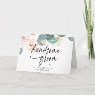 Cartão Para o meu belo noivo no nosso dia de casamento da