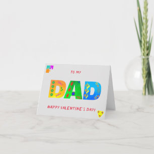 Cartão Para o meu Feliz dia de os namorados PAI