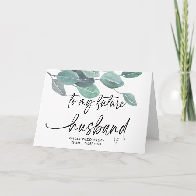 Cartão Para o meu futuro marido da noiva no carro do dia  (Frente)