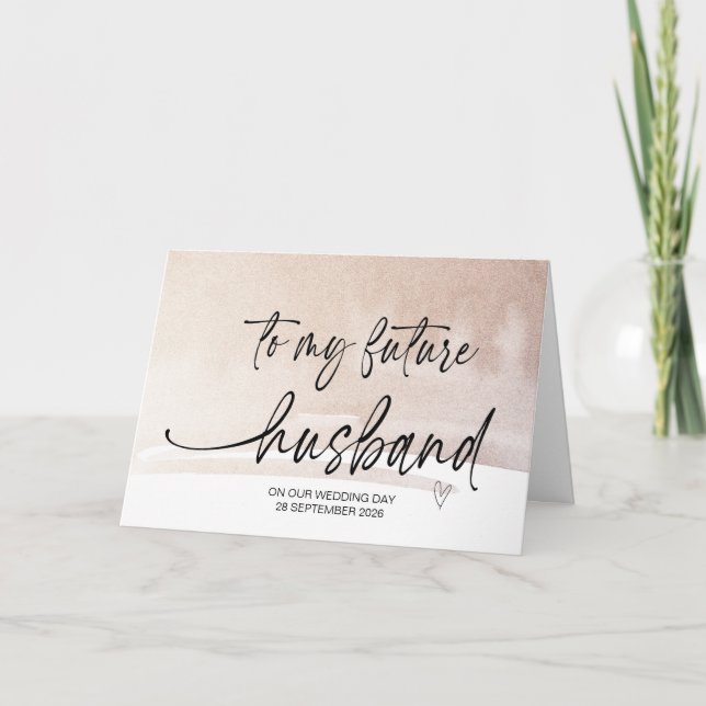 Cartão Para o meu futuro marido da noiva no carro do dia  (Frente)