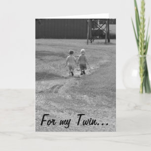 Cartão Para o meu gêmeo... placa vazio