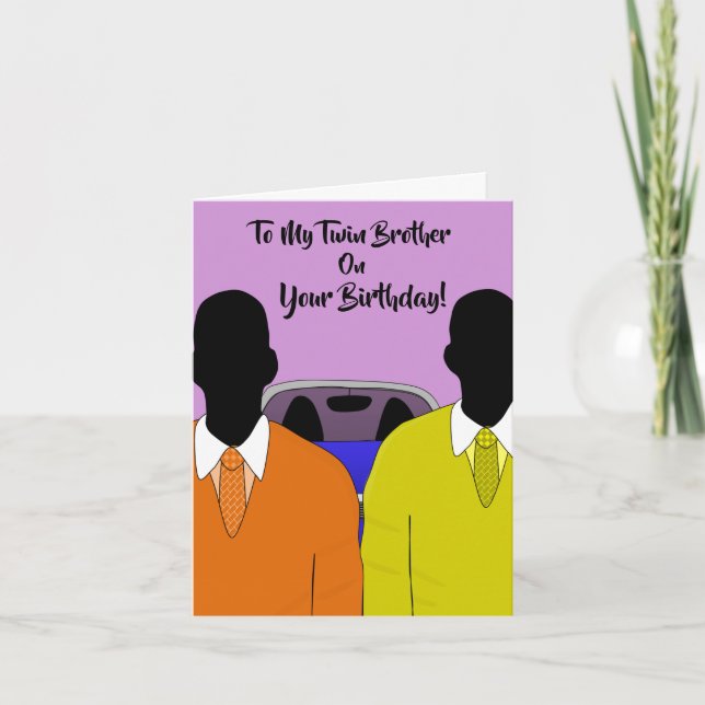 Cartão Para o meu gêmeo, você é o Aniversário da América  (Frente)