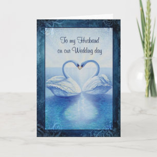 Cartão Para o meu marido no nosso dia de casamento