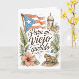 Cartão Para o Meu Querido e Velho Porto Rico Dia dos Pais