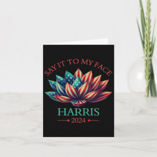 Cartão Para O Meu Rosto Kamala Harris 2024 American Lotus