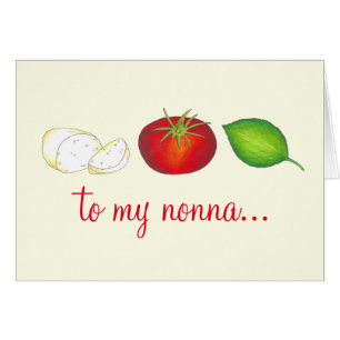 Cartão Para O Meu Solo De Tomate Mozzarella Não Italiano