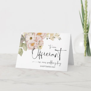 Cartão Para o nosso oficial no dia do casamento, obrigado