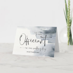 Cartão Para o nosso oficial no dia do casamento, obrigado