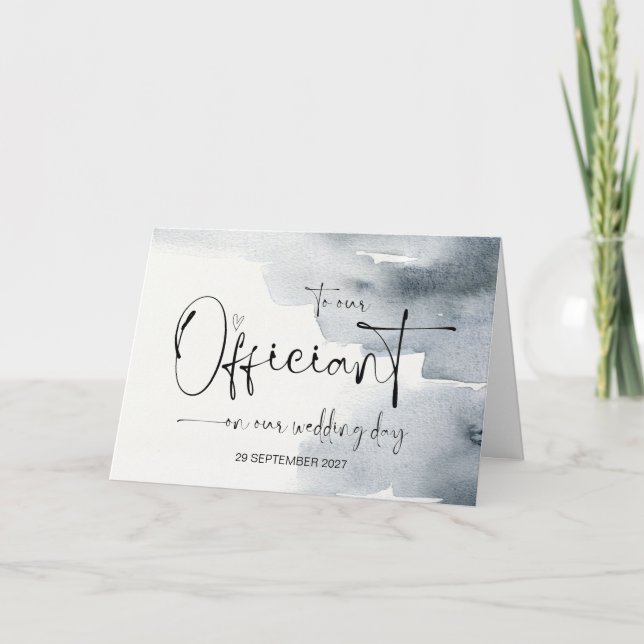 Cartão Para o nosso oficial no dia do casamento, obrigado (Frente)