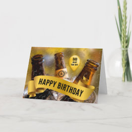 Cartão para o Pai Balde de Beer Funny Birthday