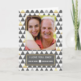 Cartão Para o Pai no Dia de os pais. Foto personalizada