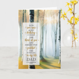 Cartão para o Papai no seu Aniversário ao Ar Livre com Bé