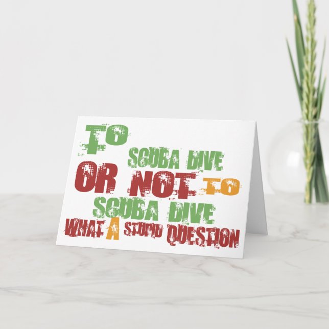 Cartão Para o Scuba Dive (Frente)