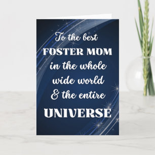 Cartão Para o Tema Stellar do Dia de as mães Foster Mãe