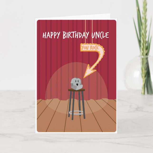 Cartão Para o tio You Rock Birthday Card (Frente)