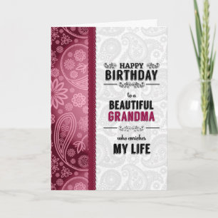 Cartão para os Corações Rosa de Aniversário da Avó e Pais