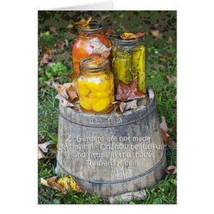 Cartão para os jardineiro vegetais