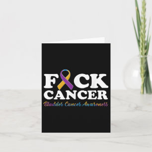 Cartão Para Presentes De Sensibilização Do Cancer Da Cama