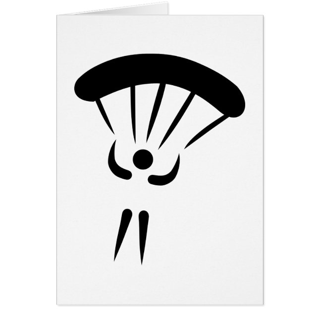 Cartão Pára-quedas de Skydiving (Frente)