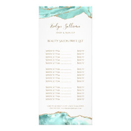 Cartão para rack de lista de preços agados do Aqua