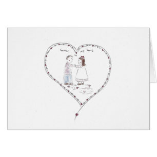 Cartão para sempre em meu coração