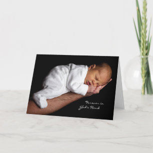 Cartão Para sempre na mão de Deus (Novo Bebê)