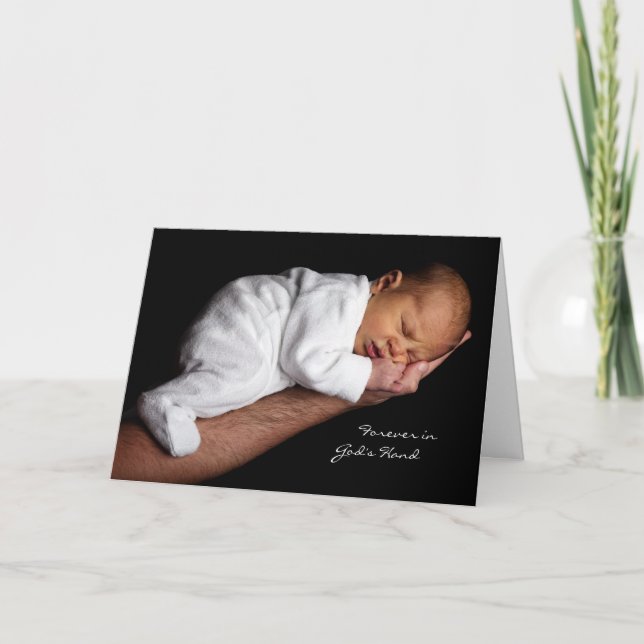 Cartão Para sempre na mão de Deus (Novo Bebê) (Frente)