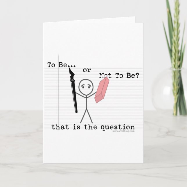 Cartão Para ser ou não ser (Frente)