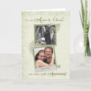 Cartão Para Tia e Tio no _º Aniversário - Personalizado A
