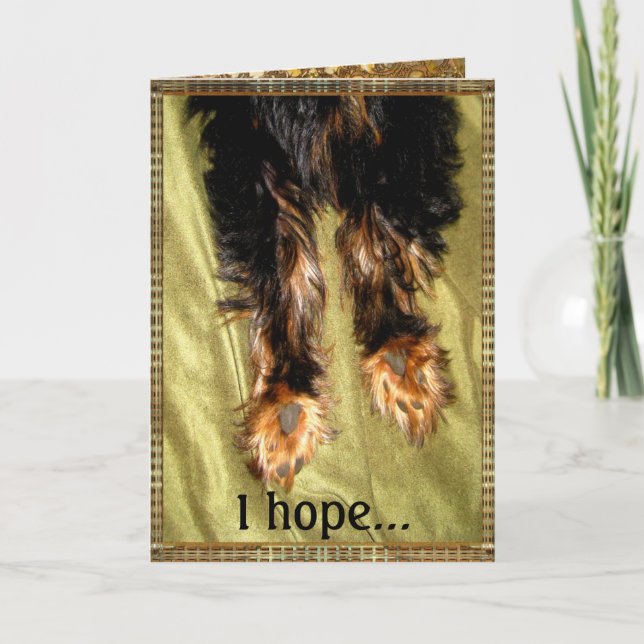 Cartão Para trás em seus pés customizáveis (Frente)