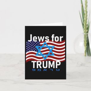 Cartão Para Trump American Flag Star De David Hebrew Supp