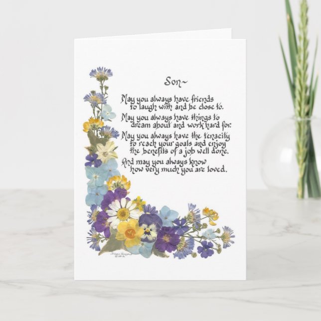 Cartão Para um Filho... (Frente)