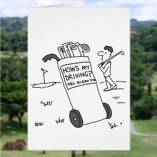 Cartão para um Golfer. Golfer pergunta "Como est