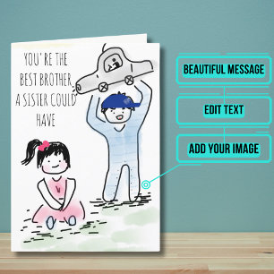 Cartão para um Irmão de uma Irmã