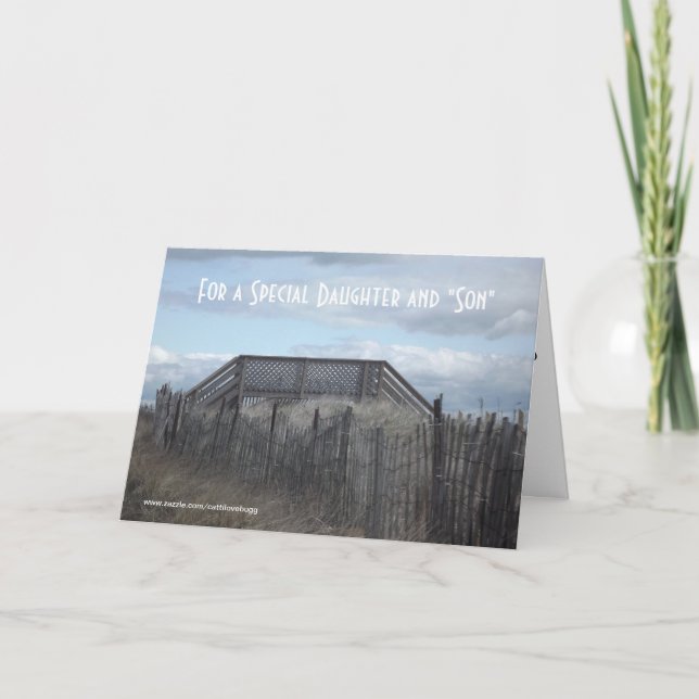 Cartão Para uma filha e um "filho especiais " (Frente)