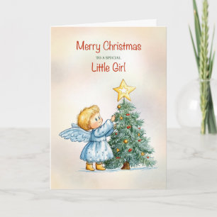 Cartão Para uma Menina Especial Anjo de Natal Doce
