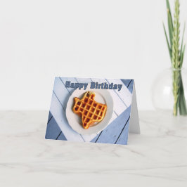 Cartão Parabéns, 24 de agosto, Texas Waffle