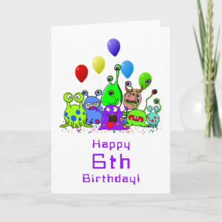 Cartão Parabéns à Alienígena de aniversário