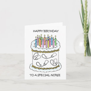 Cartão Parabéns à enfermeira