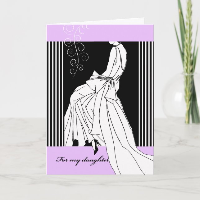 Cartão Parabéns à Filha no Casamento (Frente)