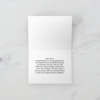 Cartão parabéns à sobrinha para a graduação