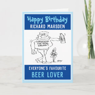 Cartão Parabéns a um beer Lover ou Beer Drinker