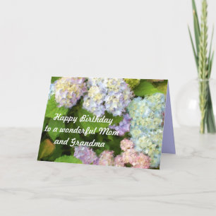 Cartão Parabéns a uma mãe e vovó maravilhosas